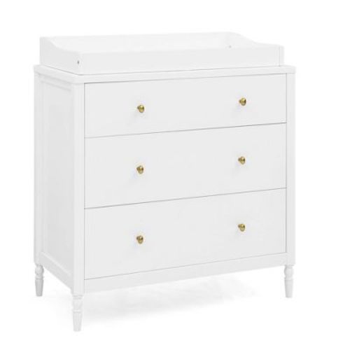 Delta Children Serena 3 Drawer Dresser With Changing Top - Natural Sandstone