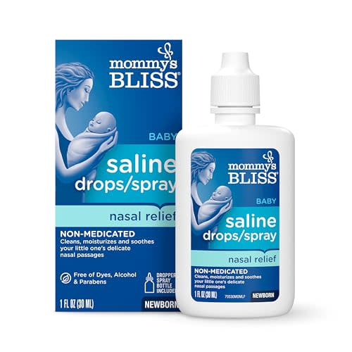 Mommy's Bliss Saline Drops/Spray, Nasal Relief for Newborns & Up, 1 Fl Oz