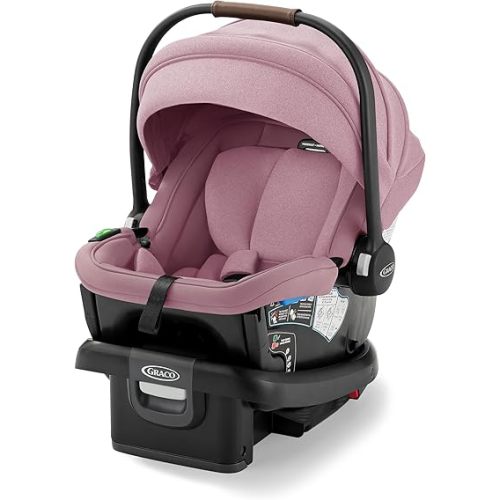 Graco Gomax Infant Car Seat, Orchid Haze, Lightweight, Reclining Rear Facing Car Seat Installs with or Without a Base