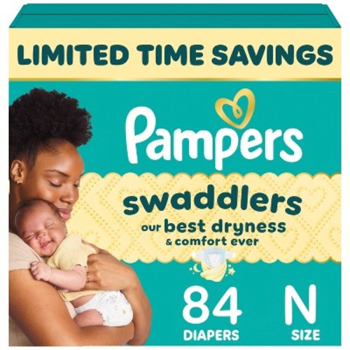 Pampers Swaddlers Sensitive Disposable Diapers - Size 0 - 84ct