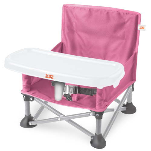 Bright Starts Pop N Sit Portable Booster Seat, Pink, 6+ Months