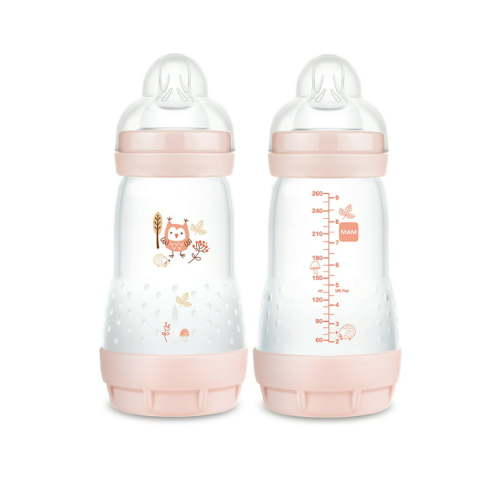 MAM Easy Start Matte Anti-Colic Bottle, 9 oz, Girl, 2 pack