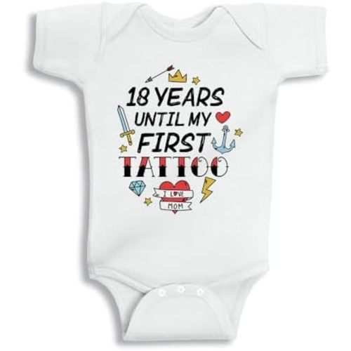 TATY Kids 18 Years Until My First Tattoo Baby Infant Bodysuit