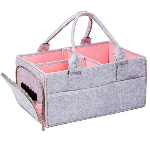 Baby Diaper Caddy Organizer: Portable Holder Bag for Changing Table and Car, Nursery Essentials Storage Bins Gifts, Baby Shower Gift