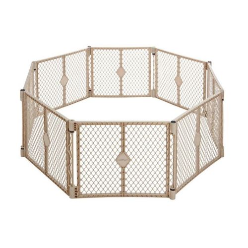 Toddleroo by North States Superyard Indoor Outdoor 8 Panel Freestanding Gate