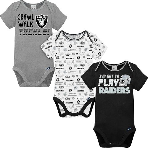 Gerber NFL Unisex Baby Nfl Team 3 Pack Short Sleeve Onesie Bodysuit