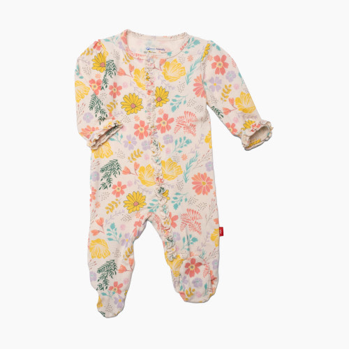 Magnetic Me Modal Magnetic Ruffle Footie - Primrose Cottage, 0-3 M