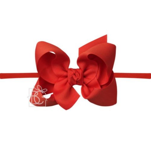 Beyond Creations - Hair Bows and Accessories - Quarter Inch Pantyhose Headband with Medium Bow