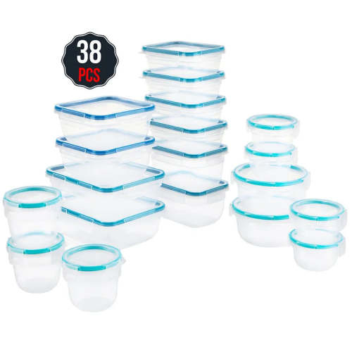38-Piece Plastic Food Storage Set
