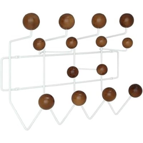 Modway Gumball Mid-Century Wall-Mounted Coat Rack in Caramel