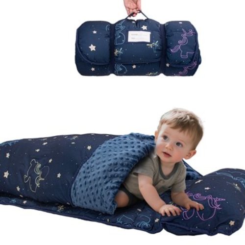 Primlect Nap Mat, 55" x 22" x 3", Thickened Kinder Mat with Removable Pillow, for Preschool & Ages 3+