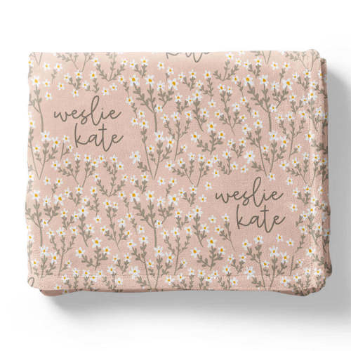 Weslies Wildflower Personalized Kids Blanket