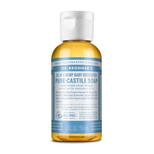 Dr. Bronner's Castile Soap - Unscented - 2 fl oz