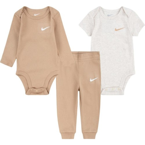 Baby Solid 3-Piece Bodysuits & Joggers Set, 0-3M, Hemp