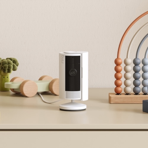 Ring Pan-Tilt Indoor Cam | See all around your home or business with 360° pan coverage, HD video, plus Two-Way Talk (2024 release) | White