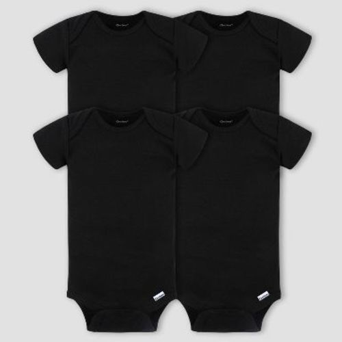 Gerber Baby 4pk Short Sleeve Onesie - Black 24M