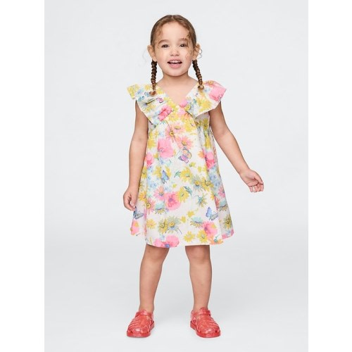 Baby & Toddler Linen-Cotton Ruffle Dress