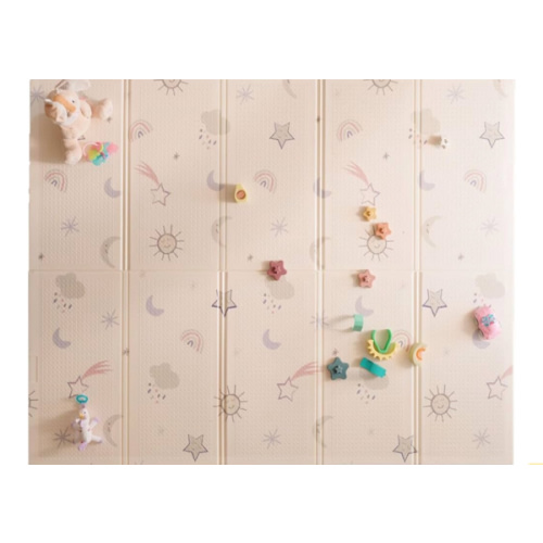 Nuby Reversible Baby Floor Mat - Foldable and Lightweight Baby Play Mat for Floor - Easy Storage and Travel - Stars and Sky