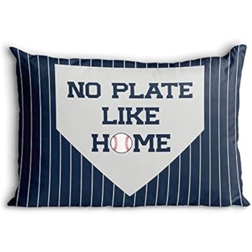 No Plate Like Home Baseball Pillowcase | Baseball Pillowcase Home Decor