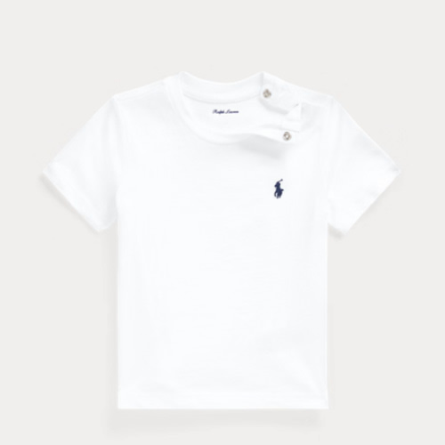 Baby Boy 24M Hot Pink Cotton Jersey Crewneck Tee | Ralph Lauren