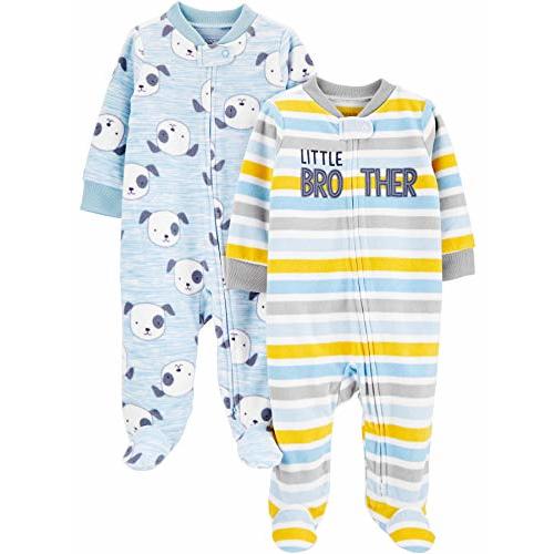 Simple Joys by Carter's Baby Boys' 2-Pack Fleece Footed Sleep and Play