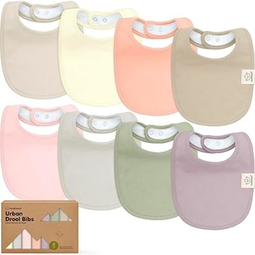 8-Pack Organic Baby Bibs for Boys, Girls - Soft Cotton Drooling and Teething Baby Bibs, Baby Girl Bibs, Baby Boy Bibs, Baby Drool Bibs for Baby Girl, Boy, Newborn Infant Bibs (Embrace)