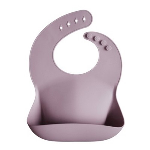 Mushie Silicone Baby Bib, Color: Pale Mauve