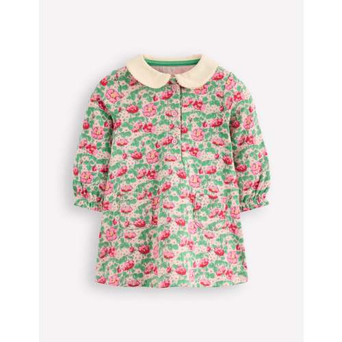 Jersey Doublecloth Dress-Pink Wild Rose Floral (3-6 months)