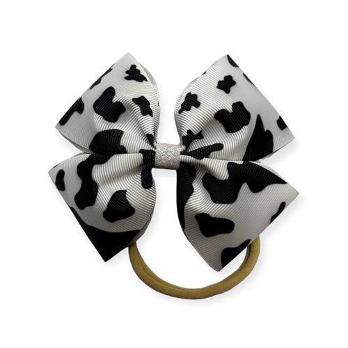 Cow Print Nylon Headband, Cow Print Headband, Baby Shower Gift, Cow Birthday