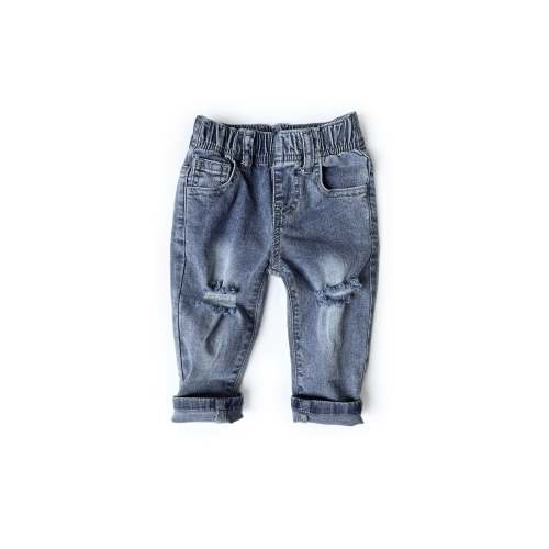 Relaxed Fit Distressed Denim