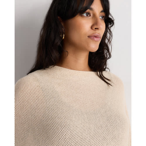 Lightweight Cotton Cashmere Nursing Shawl in Heather Oatmeal