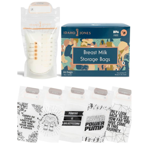 Breastmilk Storage Bags, Pump & Freeze Breast Milk, Bolsas de Leche Materna, Bolsitas de Almacenamiento - 8 Ounce, 60 Count