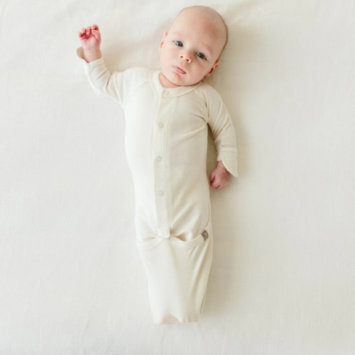 Goumikids Organic Baby Sleeper Gown - Cloud – goumikids