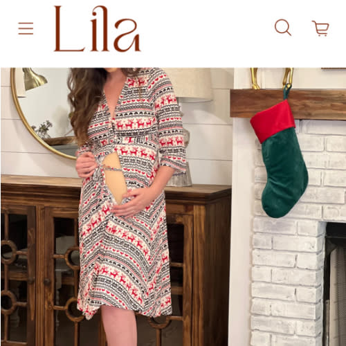 Lila Labor & Postpartum Gown *Holiday Edition*