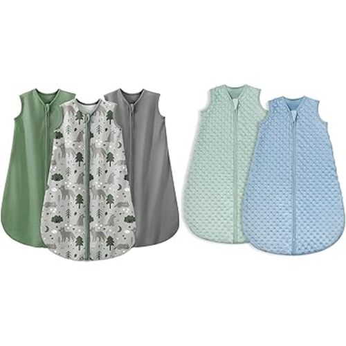 Yoofoss Baby Sleep Sack 6-12 Months Wearable Blanket for Babies 100% Cotton 2-Way Zipper