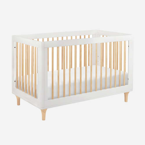 Lolly Convertible Crib - White / Natural