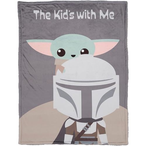 Lambs & Ivy Star Wars The Kids with Me Grogu/The Child/Baby Yoda Baby Blanket