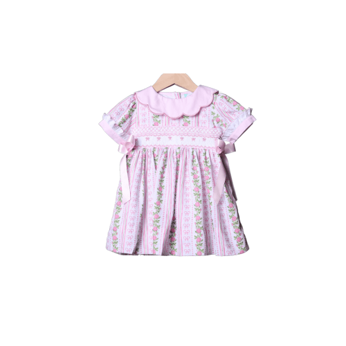 Smocked Fancy Floral Dress 2t or 3t