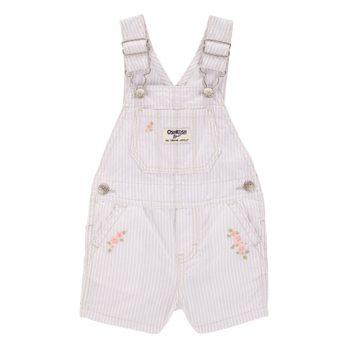 Baby Floral Striped Shortalls - Purple - OshKosh | Carter's
