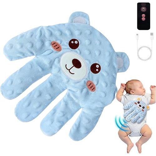 Baby Soothers for Sleep, Baby Soothing Palm for 0-3 Years, Automatic Patting Butt Patter Pillow, Sleep Buddies for Newborns, with Remote Control