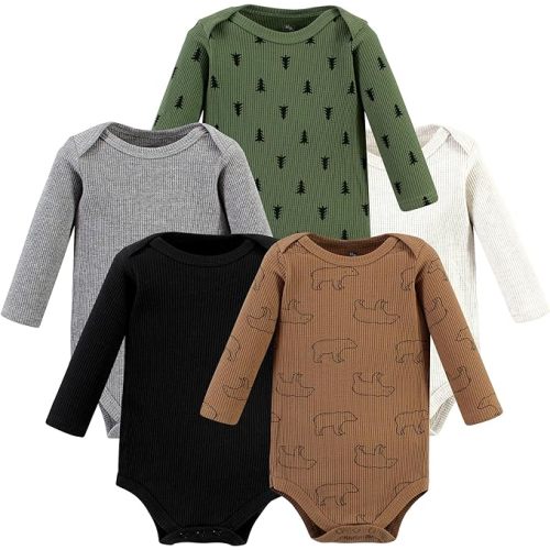 Hudson Baby Unisex Baby Thermal Long Sleeve Bodysuits