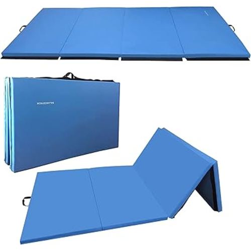 BalanceFrom Folding Gymnastics Mat, Home Gym Floor Tumbling Equipment, 4' x 10' x 2"