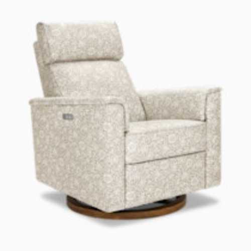 Namesake Morris & Co. x Namesake Willa Plus Power Glider Recliner w/ Power Headrest - Mallow In Ash Performance Eco-Weave