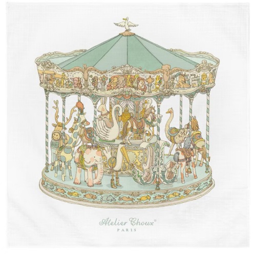 Atelier Choux Paris Baby Organic Cotton Carousel Swaddle Blanket | Dillard's