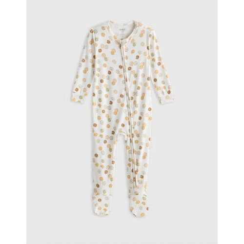 Bamboo Footie Pajama - Baby in Yummy Donuts, 0-3 months
