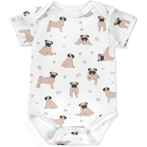 Baby and Dog Clothes, Cute Dog Theme Baby Onesie, Short Sleeve Infant Dog Baby Stuff Shower Gifts for Boys Girls