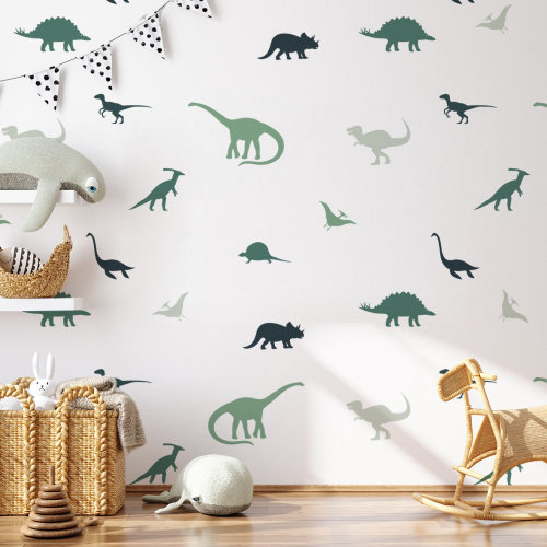 Dinosaurs wall stickers, Dinosaurs wall decal, Kids room wall decal, Kids room wall stickers, Dinosaurs, Green dinosaurs wall stickers