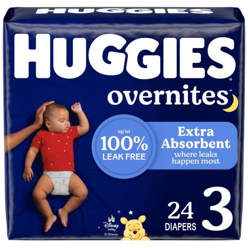Huggies Overnites Diapers Jumbo Pack - Size 3 - 24ct