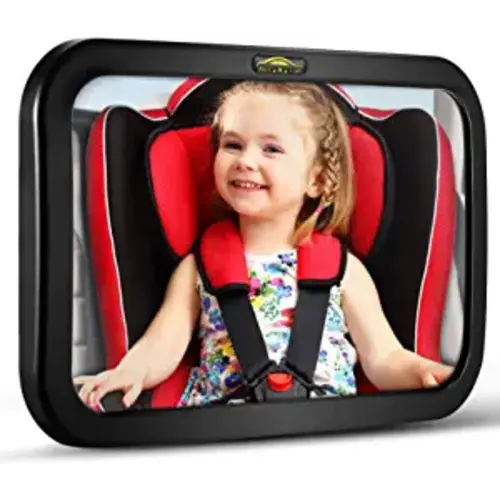 Baby Car Mirror, DARVIQS Car Seat Mirror, Safely Monitor Infant Child in Rear Facing Cars Seat, Wide View Shatterproof Adjustable Acrylic 360°for Backseat, Crash Tested and Certified for Safety
