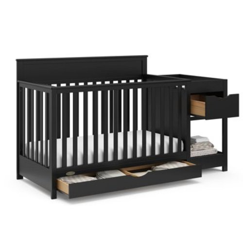Graco Shiloh Convertible Baby Crib and Changer, Black